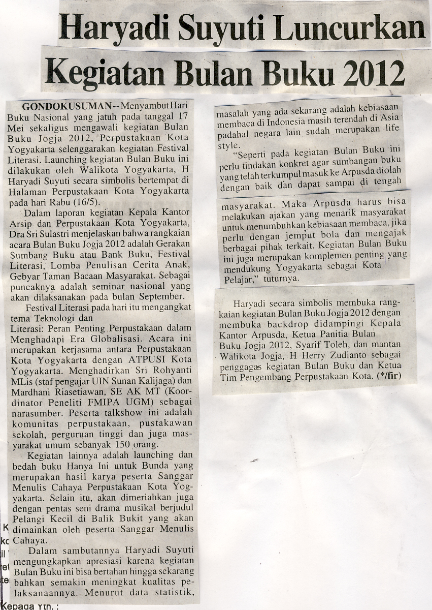 Kliping jogja terbaru